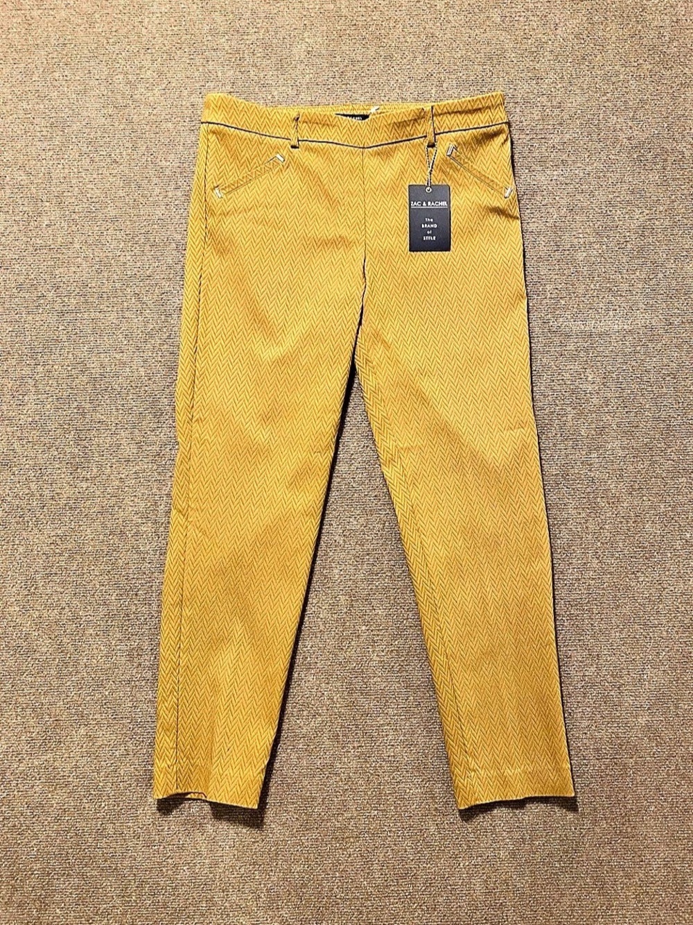 Zac & Rachel Women's Straight Leg Pants Brown Size 8 NWT